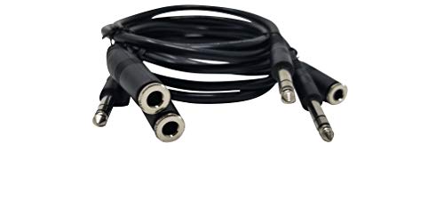 Your Cable Store 3 Pack 3 Foot 1/4 Inch Stereo Headphone Extension Cables