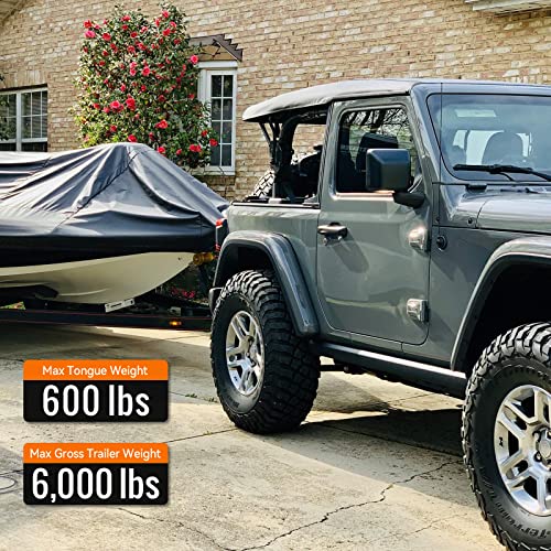 Sulythw 2 Inch Towing Hitch Receiver and Cover Kit for 2018-2021 Jeep Wrangler JL/JLU 2 Door & 4 Door Rear Tow Towing Trailer Hitch Receiver (No fit 2018 JK Models)