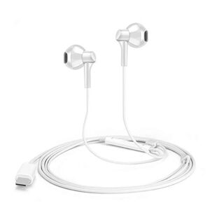 usb c digital earbuds type c earphones with microphone noise cancelling usb c headphones with mic wired in-ear headsets compatible with google pixel 3/3xl/2/2xl,samsung galaxy note 20 plus s22 ultra