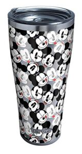 tervis triple walled disney® - mickey expressions insulated tumbler cup keeps drinks cold & hot, 30oz, stainless steel