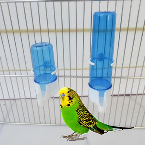 Youngy Parrot Feeder Automatic Water Drink Container Food Dispenser Cage Birds Supplies - L