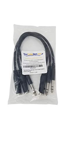 Your Cable Store 3 Pack 1 Foot 1/4 Inch Stereo Headphone Extension Cables