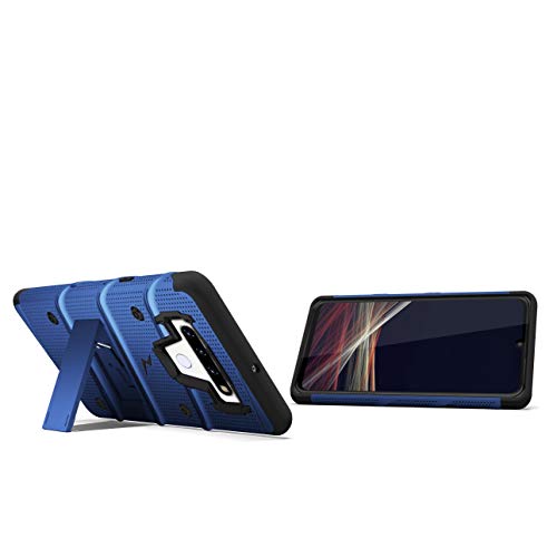 ZIZO Bolt Series for LG Stylo 6 Case with Screen Protector Kickstand Holster Lanyard - Blue & Black