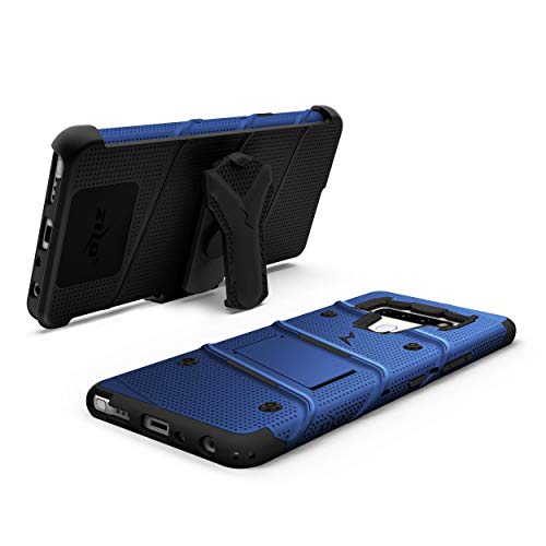 ZIZO Bolt Series for LG Stylo 6 Case with Screen Protector Kickstand Holster Lanyard - Blue & Black