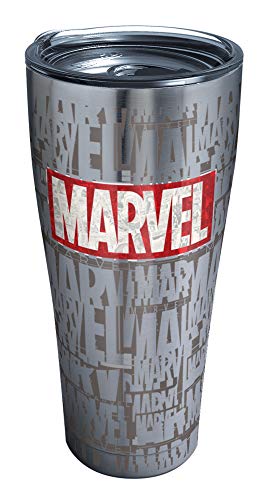 Tervis Marvel Logo Triple Walled Insulated Tumbler, 1 Count (Pack of 1), Stainless Steel