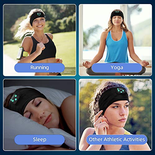 Fulext Sleep Headphones Bluetooth Headband,Sleeping Headphones Sports Headband Headphones, Long Time Play Sleeping Headsets with Built in Speakers Perfect for Workout,Running,Yoga