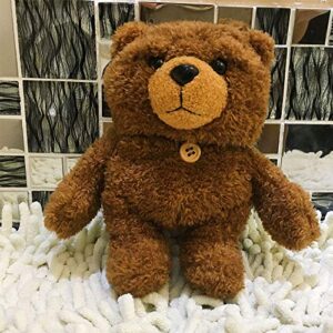 Cute Plush Unique Creative Fur Fluffy Brown Bear Case Animal Doll Compatible with Airpods pro Cartoon Headphones Cover with Keychain Clip Dark Brown for Girls Boys Kids Best Gift