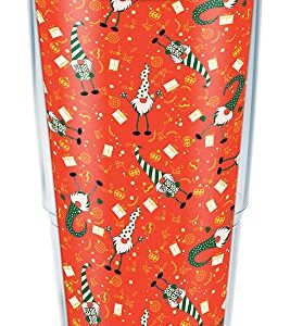 Tervis Christmas Gnomes Pattern Holiday Made in USA Double Walled Insulated Tumbler Cup Keeps Drinks Cold & Hot, 24oz, Classic