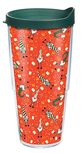 Tervis Christmas Gnomes Pattern Holiday Made in USA Double Walled Insulated Tumbler Cup Keeps Drinks Cold & Hot, 24oz, Classic