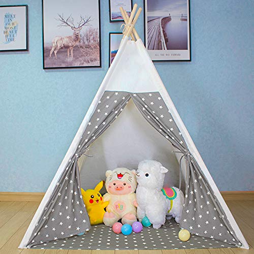 Wilwolfer Kids Teepee Play Tent for Child with Carry Case + Two Windows, Portable Children Toys or Gift for Kids Boys Girls Indoor and Outdoor Play