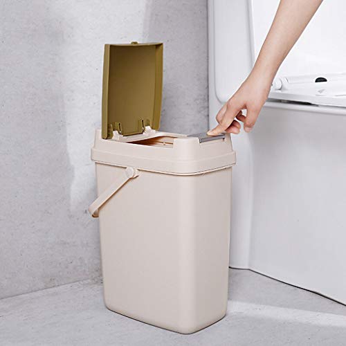 Quoqunshop Waste Recycle Bin/Wastebasket Tea Tray Waste Water Barrel Plastic Tea Residue Barrel Household Tea Filter Drainage Bucket Fashion Trash Can Large Size 10L Kitchen Trash Cans/Bin