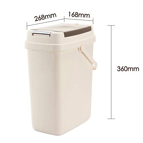 Quoqunshop Waste Recycle Bin/Wastebasket Tea Tray Waste Water Barrel Plastic Tea Residue Barrel Household Tea Filter Drainage Bucket Fashion Trash Can Large Size 10L Kitchen Trash Cans/Bin