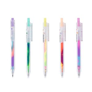 mnixy youkai rainbow color gel ink rollerball pen retractable（5 pack）