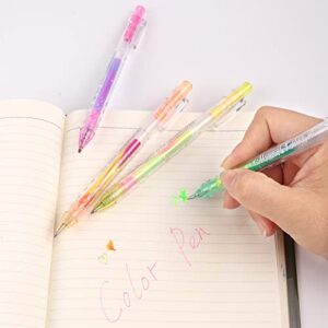 Mnixy Youkai Rainbow Color Gel Ink Rollerball Pen Retractable（5 pack）