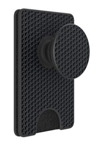 popsockets popwallet+ with integrated swappable poptop - black carbon