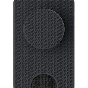 PopSockets PopWallet+ with Integrated Swappable PopTop - Black Carbon