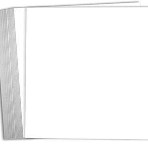 Hamilco 6x6 White Scrapbook Cardstock Paper 80lb Cover Card Stock 100 Pack