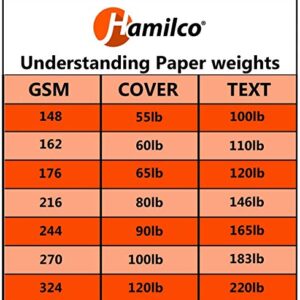 Hamilco 6x6 White Scrapbook Cardstock Paper 80lb Cover Card Stock 100 Pack