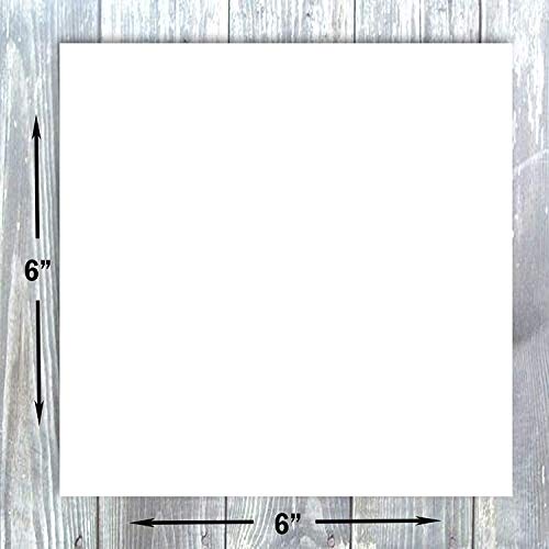 Hamilco 6x6 White Scrapbook Cardstock Paper 80lb Cover Card Stock 100 Pack