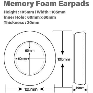 Replacement Ear Pads Compatible with HD668B, SR850, ATH-A900, ATH-AD500X, ATH-A700, AD700X, AD900X, ATH-A990z, ATH-R70X, ATH D700X, AD1000X, AD2000X Headphones (Velour Black)