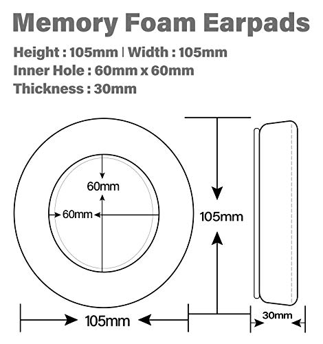 Replacement Ear Pads Compatible with HD668B, SR850, ATH-A900, ATH-AD500X, ATH-A700, AD700X, AD900X, ATH-A990z, ATH-R70X, ATH D700X, AD1000X, AD2000X Headphones (Velour Black)