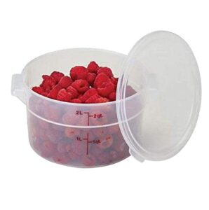 amz empire cambro 2 qt round storage container with lid translucent and measuring cup/container kit/kitchen organization set