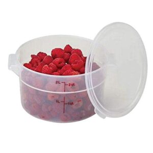 Amz Empire Cambro 2 Qt Round Storage Container With Lid Translucent And Measuring Cup/Container Kit/Kitchen Organization Set