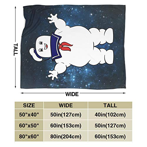 Noble Temperament Stay Puft Marshmallow Man Blanket Flannel Fleece Nap Sofa Throw Light and Comfortable Sofa Bed Soft and Warm Plush Air Conditioning Quilt50 X40