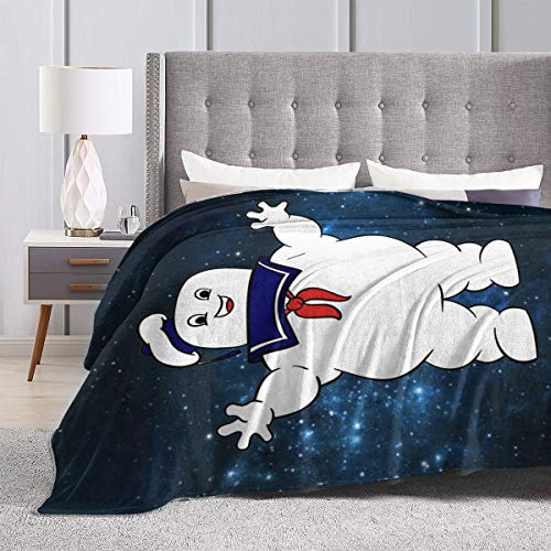 Noble Temperament Stay Puft Marshmallow Man Blanket Flannel Fleece Nap Sofa Throw Light and Comfortable Sofa Bed Soft and Warm Plush Air Conditioning Quilt50 X40