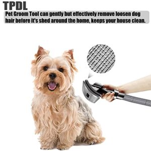 TPDL Groom Tool Dog Pet Attachment Brush Compatible with Dyson V7 V8 V10 V11 V12 V15 Vacuum Cleaner with Trigger Lock (Brush+Extention Hose+Trigger Lock)