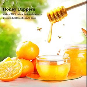 Wood Honey Dipper Sticks - Searea 100Pcs 3Inch Wooden Honey Dipper Stick Wooden Syrup Dippers Honeycomb Sticks Perfect for Drizzling Honey,Maple Syrup,Chocolate, Caramel,Honey Spoons