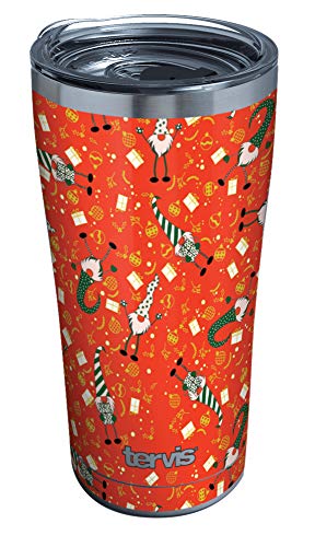 Tervis Christmas Gnomes Pattern Holiday Triple Walled Insulated Tumbler Cup Keeps Drinks Cold & Hot, 20oz, Stainless Steel