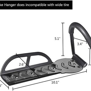 DIRZA Bike Wall Mount Rack with Tire Tray - Vertical Bike Storage Rack for Indoor,Garage,Shed - Easy to install - Great for Hanging Road,Mountain or Hybrid Bikes - Screws Included - 2 Pack