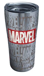 tervis marvel logo triple walled insulated tumbler, 20 oz, stainless steel