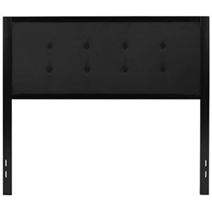 Flash Furniture Bristol Metal Tufted Upholstered Full Size Headboard in Black Fabric