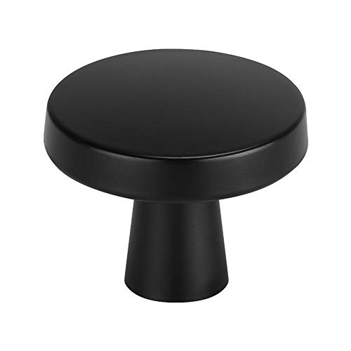 homdiy 25 Pack Black Knobs for Kitchen Cabinets Bathroom Cabinet Knobs - MO5310BK Mushroom Drawer Knobs Black Round Knobs for Cabinets and Drawers