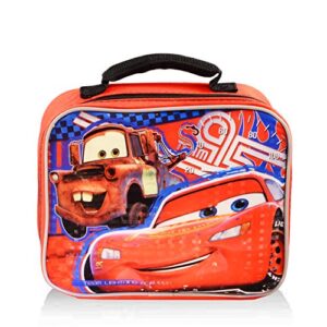 Disney Cars Backpack with Lunch Box for Preschool Toddler Boys Girls - 11" Mini Backpack Bundle with Lunchbox and Stickers