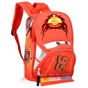 Disney Cars Backpack with Lunch Box for Preschool Toddler Boys Girls - 11" Mini Backpack Bundle with Lunchbox and Stickers