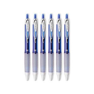 uni-ball signo 207 retractable gel pens, medium point, 0.7mm, blue ink, 6 count