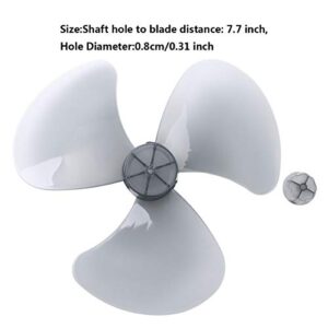 YOOJIA 16inch 400mm Lightweight Plastic Fan Blade 3 Leaves Stand/Table Cooling Fanner Blade Replacement Accessories Grey One Size