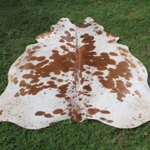 New Large 100% Brown & White Cowhide Leather Rugs Cow Hide Skin Carpet Area 26-30 SQ.FT (Brown & White)