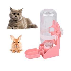 ychoice365 rabbit water bottle, 500ml no leak automatic rabbit feeder hanging water dispenser, pet drinking fountain, removable cat drinker feeder for rabbits hamsters cats puppies