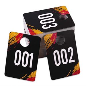 facraft live number tags001-100, normal and reverse mirror image number cards for hanger