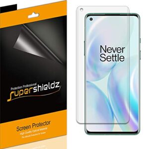 (2 pack) supershieldz designed for oneplus 8 / oneplus 8 5g / oneplus 8 5g uw screen protector, high definition clear shield (pet)