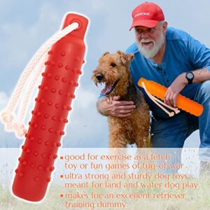 Segzwlor Dog Float Toy - Interactive Training Bumper & Fetching Dog Retrieving Dummy Outdoor - Lightweight for Float on The Water Pool Fetch Rope Dummie Toys - Suit for Small Medium Large Dogs