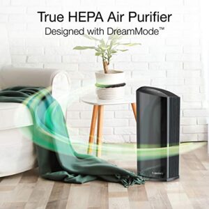 Lasko LP450 Premium HEPA Tower Air Purifier for Home with DreamMode and Timer – True HEPA Filtration Removes 99.97% of Smoke, VOCs, Odors, Pet Dander, Virus Sized Particles, Pollen, Dust and Mold