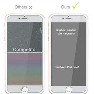 iPhone SE 2nd Generation Glass Screen Protector, eTECH Tempered Glass Screen Protector for Apple iPhone SE 2nd Generation 2020 Model – Bubble Free, Case Friendly, HD Clear (For SE 2nd Gen ONLY)