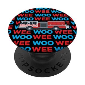 fire truck engine firefighter for kids wee woo emergency popsockets swappable popgrip