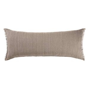 lr home neutral lumbar throw pillow, 14 in x 36 in, tan/taupe