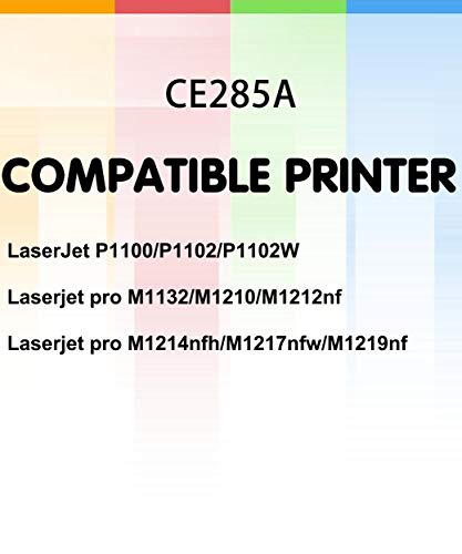 (Pack of 2) GTS Compatible Replacement for HP 85A 285A CE285A Toner Cartridge (2-Black, HP85A) Used for Pro P1102w P1109w M1212nf M1217nfw Printer